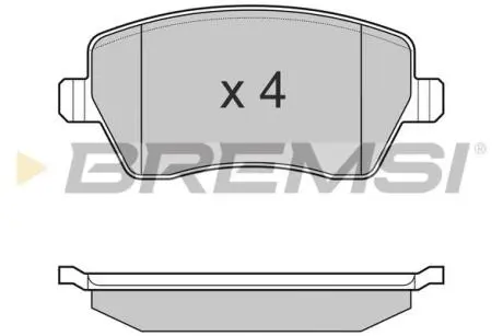 BP3026 Тормозные колодки перед. Kangoo/Logan 08-/Duster 10- (TRW) BREMSI подбор по vin на Brocar