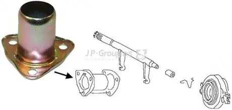 8130300100 Направляюча гільза зчеплення Audi 100/VW Passat/VW Transporter 76- JP GROUP підбір по vin на Brocar