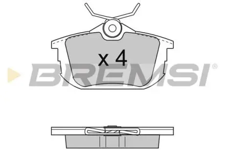 BP2742 Тормозные колодки зад. Carisma 95-06/Colt 04-12 (TRW) BREMSI подбор по vin на Brocar
