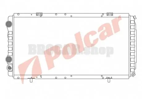 570208A2 Радіатор охолодження POLCAR підбір по vin на Brocar
