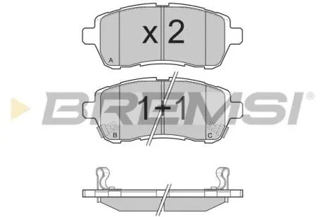 BP3316 Тормозные колодки перед. Ford Fiesta VI 08- (TRW) BREMSI подбор по vin на Brocar