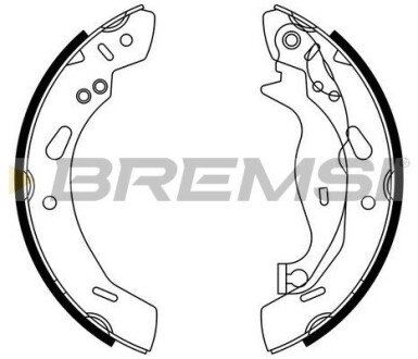 GF0249 Гальмівні колодки зад. Ford Fiesta VI 08- (TRW) BREMSI підбір по vin на Brocar