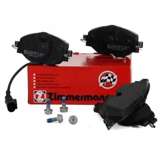 256832002 Колодки тормозные (передние) VW Golf VII/VIII/Passat/Seat Leon 12- (TRW) (с датчиком) ZIMMERMANN подбор по vin на Brocar