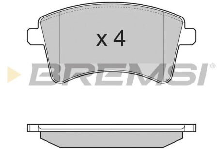 BP3367 Гальмівні колодки перед. Kangoo 08- (R15/R16) BREMSI підбір по vin на Brocar