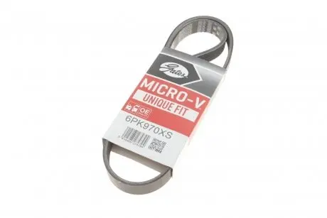 6PK970XS Поліклинові ремені Micro-V XS (Вир-во Gates) GATES підбір по vin на Brocar