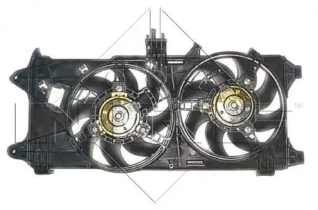 47233 Вентилятор радиатора Fiat Doblo 1.3/1.9D 01- (с диффузором) NRF подбор по vin на Brocar
