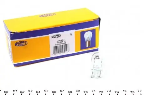 002052200000 Автолампа Magneti Marelli 002052200000 W21W W3x16d 21 W прозрачная MAGNETI MARELLI подбор по vin на Brocar