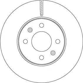 DF6794 Диск тормозной (1 шт.).) HYUNDAI I20 "F D=256mm "14>> TRW подбор по vin на Brocar