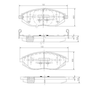 N3600916 Комплект тормозных колодок, дисковый тормоз NIPPARTS подбор по vin на Brocar