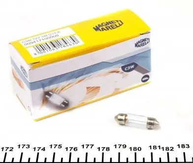 009417100000 Автолампа Magneti Marelli 009417100000 C3W SV7-8 3 W прозрачная MAGNETI MARELLI підбір по vin на Brocar