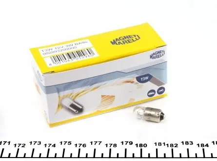002893200000 Автолампа Magneti Marelli 002893200000 T3W BA9s 3 W прозрачная MAGNETI MARELLI подбор по vin на Brocar