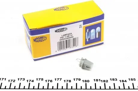002053400000 Автолампа Magneti Marelli 002053400000 B2,4W B8,7d 1,2 W прозрачная MAGNETI MARELLI подбор по vin на Brocar