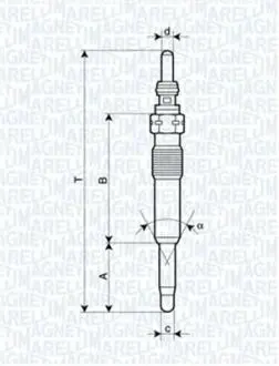 062900071304 Свічка розжарення MAGNETI MARELLI 062900071304 MAGNETI MARELLI підбір по vin на Brocar