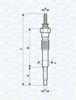 062900068304 Свеча накала MAGNETI MARELLI 062900068304 MAGNETI MARELLI подбор по vin на Brocar