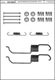 1050825 105-0825 QUICK BRAKE Комплект пружинок колодок ручного тормоза QUICK BRAKE подбор по vin на Brocar