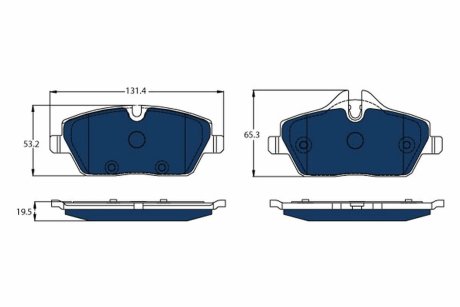 GDB2038BTE Тормозные колодки, дисковые TRW підбір по vin на Brocar