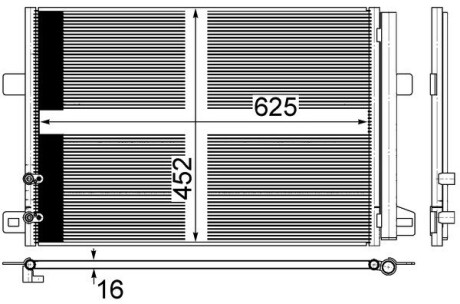 AC885000S Радіатор кондиціонера VW Amarok 2.0TSI/2.0TDI/3.0TDI 10- MAHLE / KNECHT підбір по vin на Brocar