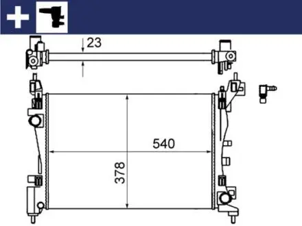 CR1121000S Радиатор охлаждения Citroen Nemo/Fiat Fiorino 1.4i 07- MAHLE / KNECHT подбор по vin на Brocar