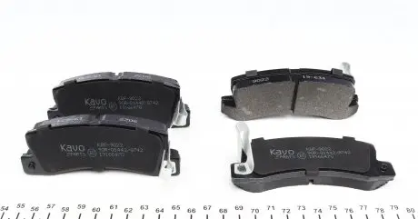 KBP9022 Колодки тормозные (задние) Toyota Camry/Avensis/Lexus RX 06- (Akebono) KAVO подбор по vin на Brocar