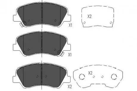 KBP4023 Колодки гальмівні (передні) Hyundai Accent IV 10-/ i20 14-/Kia Rio 10- KAVO підбір по vin на Brocar