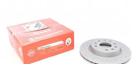 600323352 Диск гальмівний (передній) Audi A3/Skoda Octavia II/VW Caddy/Golf V 04- (280x22)(з отворами)(вент) ZIMMERMANN підбір по vin на Brocar