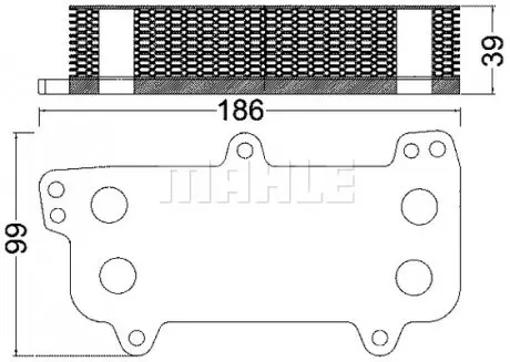 CLC187000S Радиатор масляный VW T5 2.5TDI 03-09 (теплообменник) MAHLE / KNECHT подбор по vin на Brocar