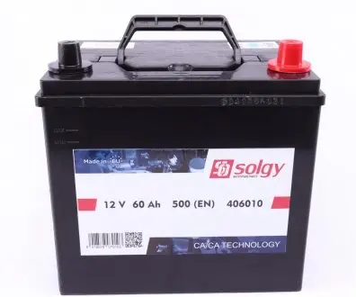 406010 Аккумуляторная батарея 60Ah/500A (230x172x222/+R) Asi SOLGY подбор по vin на Brocar