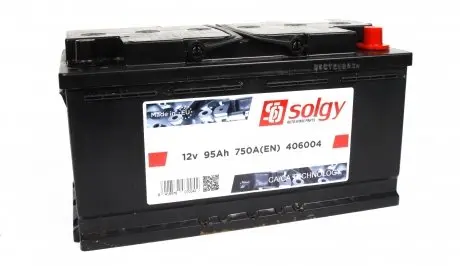 406004 Акумуляторна батарея 95Ah/750A (353x175x190/+R) SOLGY підбір по vin на Brocar