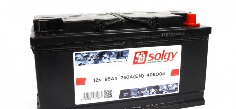 406004 Аккумуляторная батарея 95Ah/750A (353x175x190/+R) SOLGY подбор по vin на Brocar