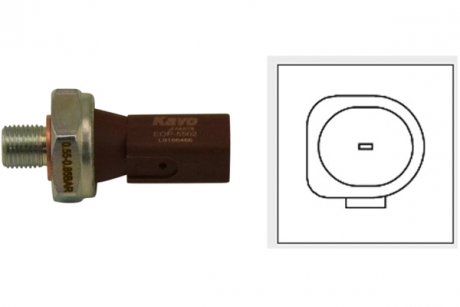 EOP5502 Датчик давления масла VW Crafter 2.5TDI 06-/T4/T5 1.9TDI 03-09 (0.55-0.85 bar) (коричневый) KAVO підбір по vin на Brocar