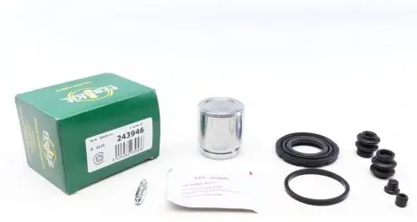 243946 Ремкомплект супорта (заднього) Nissan Qashqai 07- (d=43mm) (+ поршень) (Akebono) FRENKIT підбір по vin на Brocar