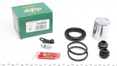 243940 Ремкомплект супорта (заднього) Kia Sorento/Hyundai Genesis 08- (d=43mm) (+поршень) (Mando) FRENKIT підбір по vin на Brocar