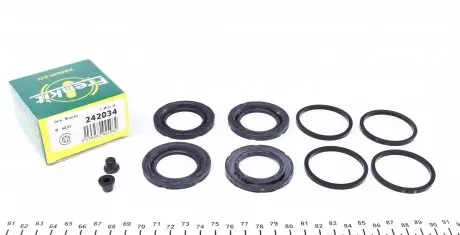242034 Ремкомплект гальмівного супорта BMW X5 E70 07-13, X5 F15 13-18, X6 E71 08-14, X6 F16 14-20; ALFA ROMEO 159 05-11, Brera 05-10 FRENKIT підбір по vin на Brocar