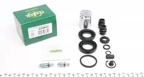 234947 Ремкомплект суппорта (заднего) Mazda 6/Nissan Primera 96-08 (d=34mm) (+поршень с механизмом) (Tokic) FRENKIT підбір по vin на Brocar