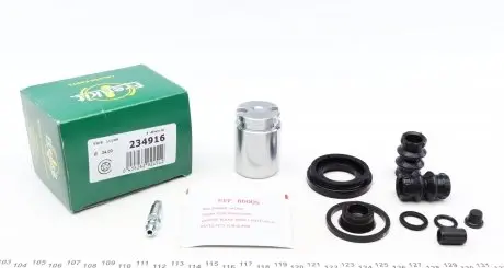 234916 Ремкомплект супорта (заднього) Renault Megane 01- (d=34mm) (Lucas/TRW) (+поршень) FRENKIT підбір по vin на Brocar
