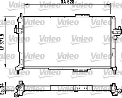 732824 Радіатор, охолодження двигуна VALEO підбір по vin на Brocar