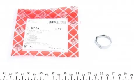 33359 Хомут зажимний металевий Audi A4/A6/ VW Passat/Golf/ Skoda Octavia/Fabia (22,4-25,6/7mm) FEBI BILSTEIN підбір по vin на Brocar