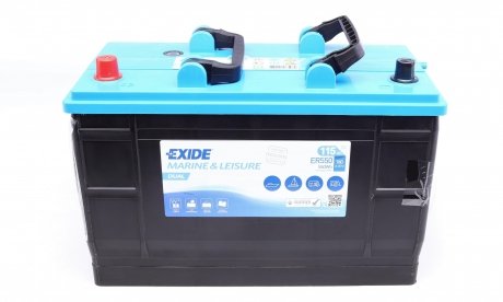 ER550 Аккумуляторная батарея 115Ah/760A (350x175x235/+L/B00) (Dual/для водного транспорта) EXIDE подбор по vin на Brocar