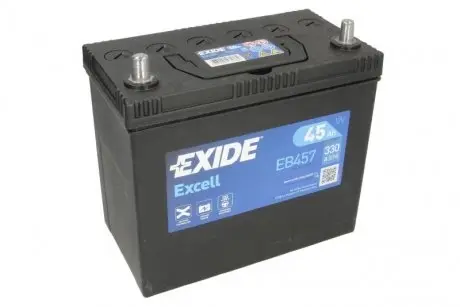 EB457 Акмуляторна батарея 45Ah/330A (235x127x226/+1/B00) Excell Asia EXIDE підбір по vin на Brocar