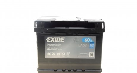 EA601 Аккумуляторная батарея 60Ah/600A (242x175x190/+L/B13) Premium EXIDE підбір по vin на Brocar