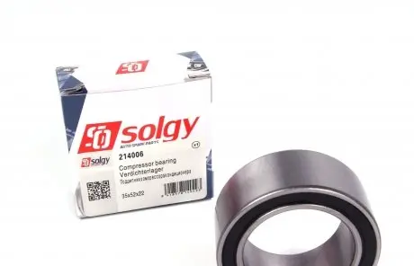 214006 Подшипник компрессора кондиционера (35x52x22) SOLGY підбір по vin на Brocar