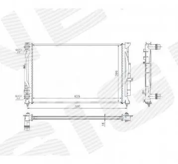 RA60308 Радиатор VW PASSAT (B5+), 00 - 05 SIGNEDA підбір по vin на Brocar