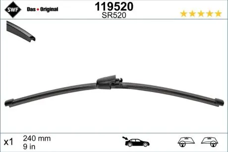 119520 Щетка стеклоочистителя SWF 119520 SWF підбір по vin на Brocar