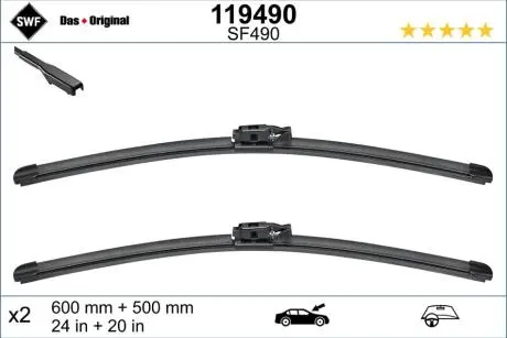 119490 Щітки склоочисника SWF 119490 SWF підбір по vin на Brocar
