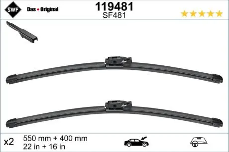 119481 Щітка склоочисника SWF підбір по vin на Brocar
