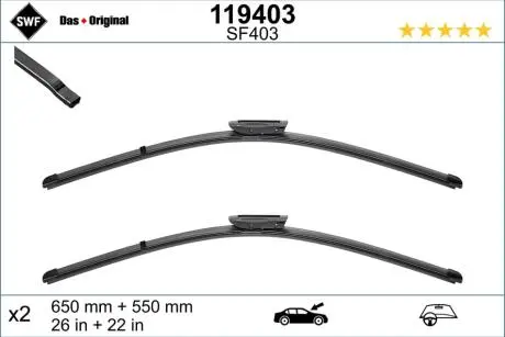 119403 Щітки склоочисника SWF 119403 SWF підбір по vin на Brocar
