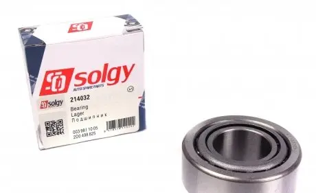 214032 Підшипник (25x52x22) SOLGY підбір по vin на Brocar
