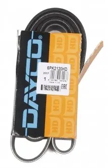 6PK2120HD Ремень генератора MB Vario 512D/612D/812D 96- DAYCO підбір по vin на Brocar