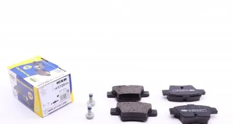 181729701 Колодки тормозные (задние) Citroen C4 04-11/Peugeot 207 06-13/307 00-12 ICER подбор по vin на Brocar