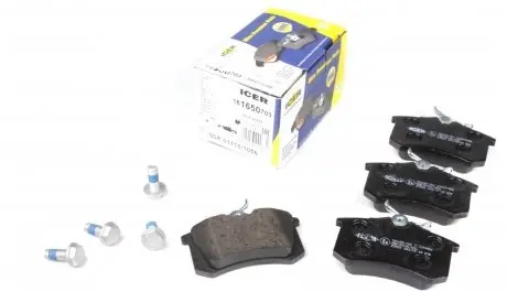 181650703 Колодки тормозные (задние) Audi A4/A6/Renault Scenic/Megane 97-/Fluence/Citroen C3/C4 10-/Peugeot 06 ICER подбор по vin на Brocar